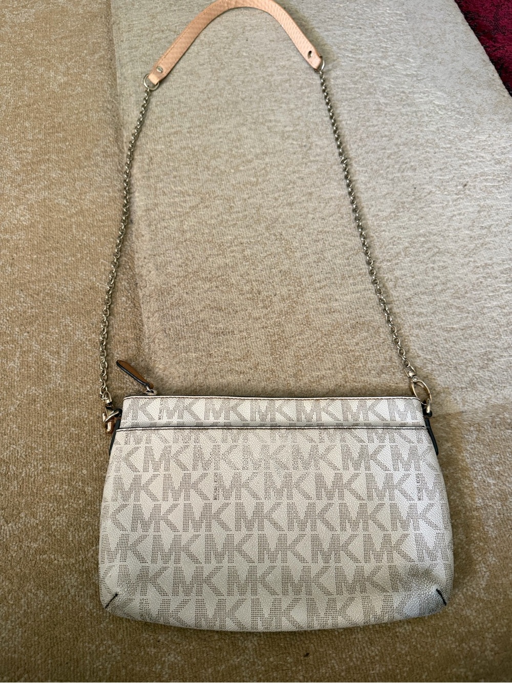 Michael Kors White Logo Crossbody Bag